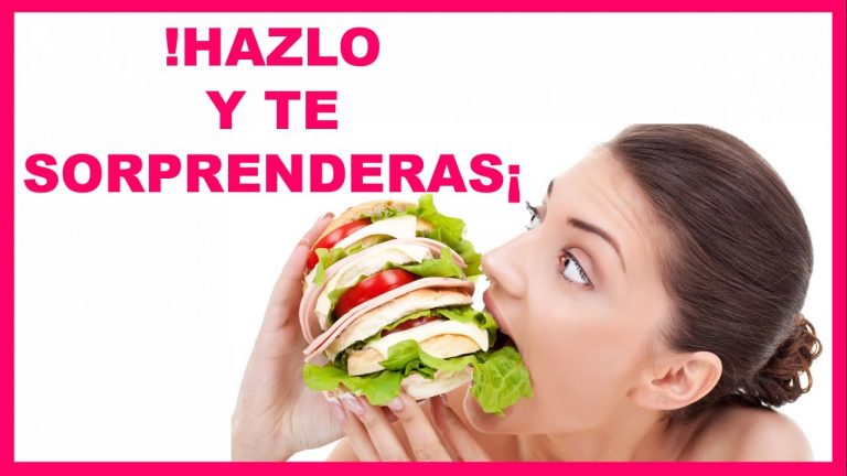 Texto hazlo y te sorprenderás y de fono mujer intentando comerse un bocadillo gigante